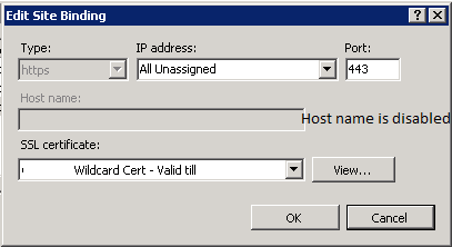 Host name textbox is disabled